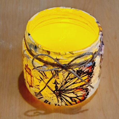 Handcrafted Decoupage Tealight Candle Holder IMG2