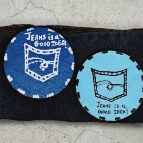 Handpainted Denim Coaster