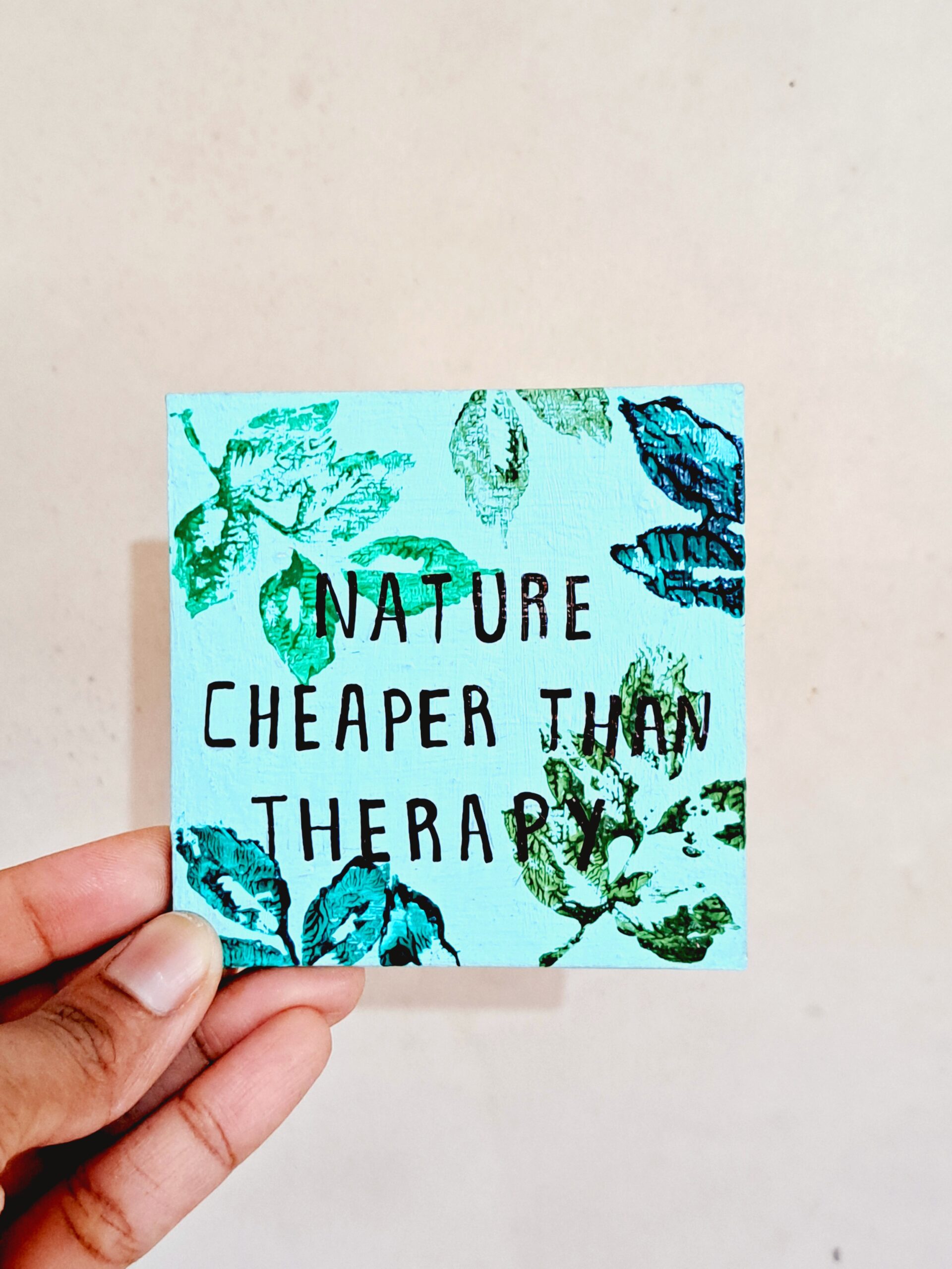 Nature Inspired Leaf Magnet - Quote