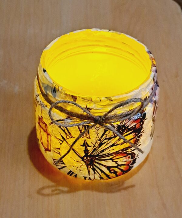Handcrafted Decoupage Tealight Candle Holder IMG2