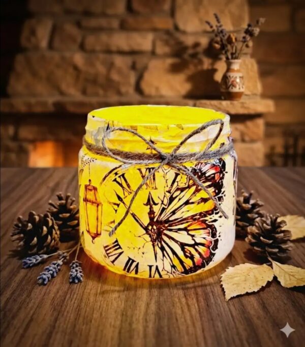 Handcrafted Decoupage Tealight Candle Holder