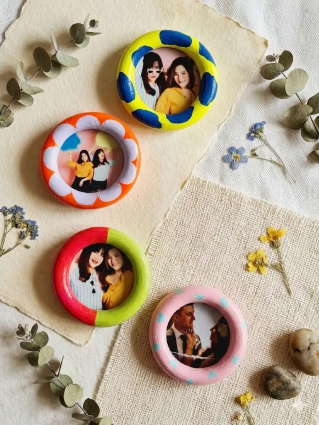 Round Photo Magnet- Personalized IMg01