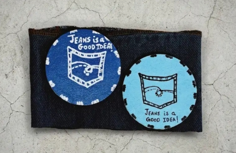 Handpainted Denim Coaster