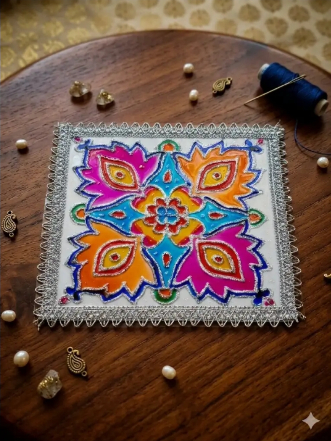 Glass color Rangoli