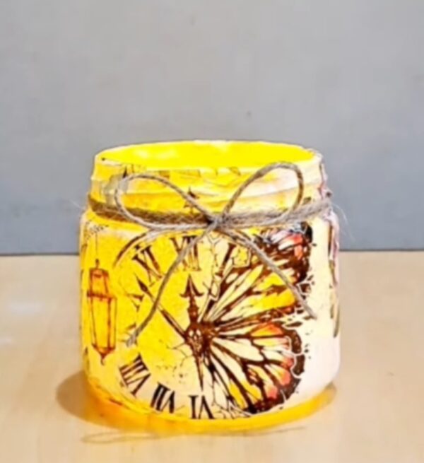 Handcrafted Decoupage Tealight Candle Holder img 3